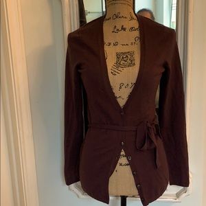 COPY - Loft Wine Belted Cardigan